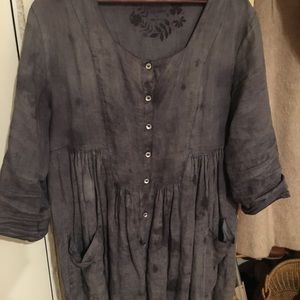 Blueberry Linen Dress